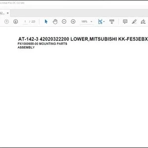 Tadano Crane AT-142-3 42020322200 LOWER MITSUBISHI KK-FE53EBX6K2 Parts Catalog Manual - PDF DOWNLOAD