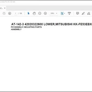 Tadano Crane AT-142-3 42020322600 LOWER,MITSUBISHI KK-FE53EBX6K2 Parts Catalog Manual - PDF DOWNLOAD