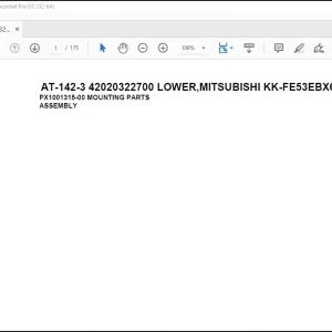 Tadano Crane AT-142-3 42020322700 LOWER MITSUBISHI KK-FE53EBX6K2 Parts Catalog Manual - PDF DOWNLOAD