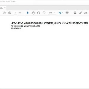 Tadano Crane AT-142-3 42020330200 LOWER,HINO KK-XZU350E-TKMS Parts Catalog Manual - PDF DOWNLOAD