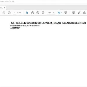 Tadano Crane AT-142-3 42020340200 LOWER ISUZU KC-NKR66E3N 5H Parts Catalog Manual - PDF DOWNLOAD