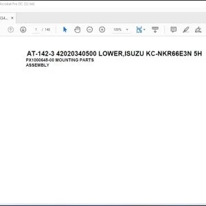 Tadano Crane AT-142-3 42020340500 LOWER,ISUZU KC-NKR66E3N 5H Spare Parts Catalog Manual -  PDF DOWNLOAD