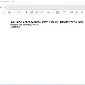 Tadano Crane AT-142-3 42020340600 LOWER,ISUZU KC-NPR72GY 5NX Spare Parts Catalog Manual - PDF DOWNLOAD