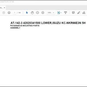 Tadano Crane AT-142-3 42020341500 LOWER,ISUZU KC-NKR66E3N 5H Spare Parts Catalog Manual - PDF DOWNLOAD