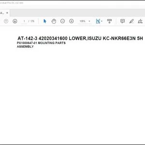 Tadano Crane AT-142-3 42020341600 LOWER,ISUZU KC-NKR66E3N 5H Parts Catalog Manual - PDF DOWNLOAD