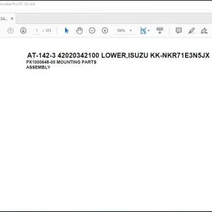 Tadano Crane AT-142-3 42020342100 LOWER,ISUZU KK-NKR71E3N5JX Parts Catalog Manual - PDF DOWNLOAD