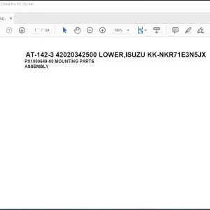 Tadano Crane AT-142-3 42020342500 LOWER ISUZU KK-NKR71E3N5JX Spare Parts Catalog Manual - PDF DOWNLOAD