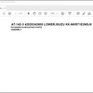 Tadano Crane AT-142-3 42020342600 LOWER,ISUZU KK-NKR71E3N5JX Parts Catalog Manual - PDF DOWNLOAD