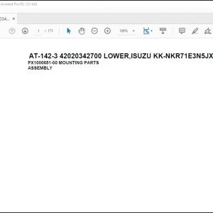 Tadano Crane AT-142-3 42020342700 LOWER ISUZU KK-NKR71E3N5JX Parts Catalog Manual - PDF DOWNLOAD
