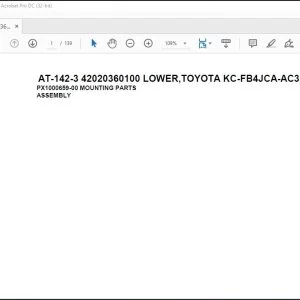 Tadano Crane AT-142-3 42020360100 LOWER TOYOTA KC-FB4JCA-AC3 Parts Catalog Manual - PDF DOWNLOAD