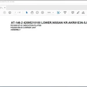 Tadano Crane AT-146-2 42095210100 LOWER,NISSAN KR-AKR81E3N-5JXHY Spare Parts Manual - PDF DOWNLOAD