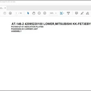 Tadano Crane AT-146-2 42095220100 LOWER,MITSUBISHI KK-FE73EBY6K2 Spare Parts Manual - PDF DOWNLOAD