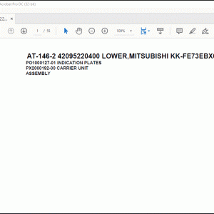Tadano Crane AT-146-2 42095220400 LOWER,MITSUBISHI KK-FE73EBX6KA1 Spare Parts Catalog Manual - PDF DOWNLOAD