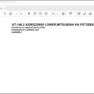 Tadano Crane AT-146-2 42095220800 LOWER,MITSUBISHI KK-FE73EBX6KA1 Spare Parts Manual - PDF DOWNLOAD