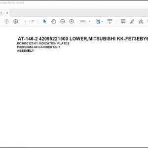 Tadano Crane AT-146-2 42095221500 LOWER,MITSUBISHI KK-FE73EBY6K2 Spare Parts Manual - PDF DOWNLOAD