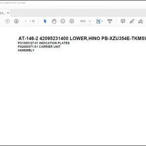 Tadano Crane AT-146-2 42095231400 LOWER,HINO PB-XZU354E-TKMSW6 Spare Parts Manual - PDF DOWNLOAD