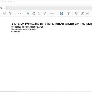 Tadano Crane AT-146-2 42095240200 LOWER,ISUZU KR-NKR81E3N-5NXPY Spare Parts Manual - PDF DOWNLOAD