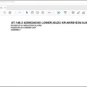 Tadano Crane AT-146-2 42095240300 LOWER,ISUZU KR-NKR81E3N-5JXHY Spare Parts Manual - PDF DOWNLOAD