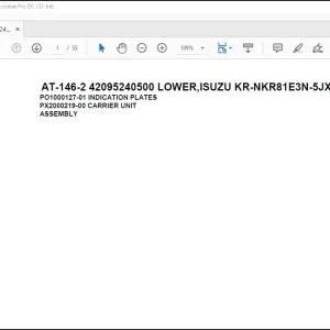 Tadano Crane AT-146-2 42095240500 LOWER,ISUZU KR-NKR81E3N-5JXHY Spare Parts Manual - PDF DOWNLOAD