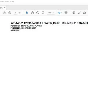 Tadano Crane AT-146-2 42095240800 LOWER ISUZU KR-NKR81E3N-5JXHY Spare Parts Manual - PDF DOWNLOAD