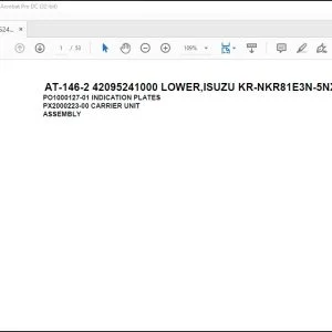 Tadano Crane AT-146-2 42095241000 LOWER,ISUZU KR-NKR81E3N-5NXPY Spare Parts Manual - PDF DOWNLOAD