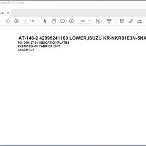 Tadano Crane AT-146-2 42095241100 LOWER,ISUZU KR-NKR81E3N-5NXPY Spare Parts Manual - PDF DOWNLOAD