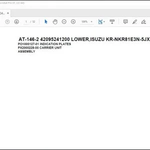 Tadano Crane AT-146-2 42095241200 LOWER,ISUZU KR-NKR81E3N-5JXHY Spare Parts Manual - PDF DOWNLOAD