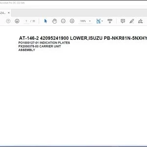 Tadano Crane AT-146-2 42095241900 LOWER ISUZU PB-NKR81N-5NXHY Spare Parts Manual - PDF DOWNLOAD