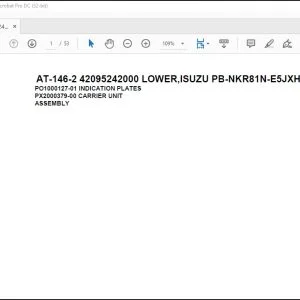 Tadano Crane AT-146-2 42095242000 LOWER,ISUZU PB-NKR81N-E5JXHY Spare Parts Manual  - PDF DOWNLOAD