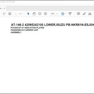 Tadano Crane AT-146-2 42095242100 LOWER ISUZU PB-NKR81N-E5JXHY Spare Parts Manual - PDF DOWNLOAD