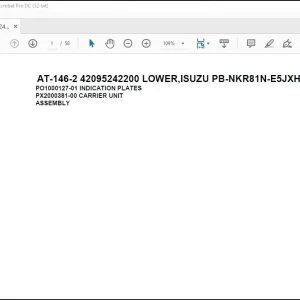 Tadano Crane AT-146-2 42095242200 LOWER,ISUZU PB-NKR81N-E5JXHY Spare Parts Manual -  PDF  DOWNLOAD