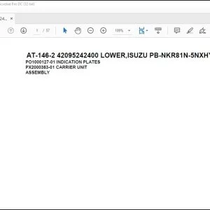 Tadano Crane AT-146-2 42095242400 LOWER,ISUZU PB-NKR81N-5NXHY Spare Parts Manual - PDF DOWNLOAD
