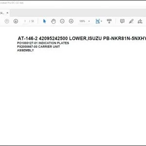 Tadano Crane AT-146-2 42095242500 LOWER,ISUZU PB-NKR81N-5NXHY Spare Parts Manual - PDF DOWNLOAD