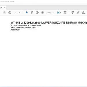 Tadano Crane AT-146-2 42095242600 LOWER ISUZU PB-NKR81N-5NXHY Spare Parts Manual - PDF DOWNLOAD