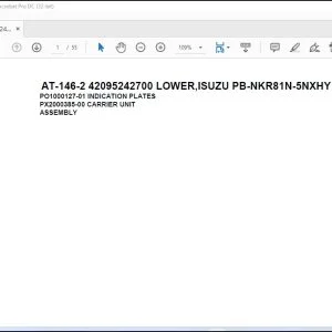 Tadano Crane AT-146-2 42095242700 LOWER,ISUZU PB-NKR81N-5NXHY Spare Parts Manual - PDF DOWNLOAD