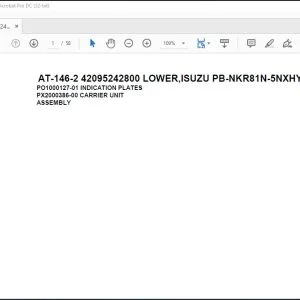 Tadano Crane AT-146-2 42095242800 LOWER,ISUZU PB-NKR81N-5NXHY Spare Parts Manual  - PDF DOWNLOAD