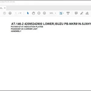Tadano Crane AT-146-2 42095242900 LOWER,ISUZU PB-NKR81N-5JXHY Spare Parts Manual -  PDF DOWNLOAD