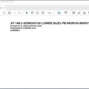 Tadano Crane AT-146-2 42095243100 LOWER,ISUZU PB-NKR81N-5NXHY Spare Parts Manual - PDF DOWNLOAD