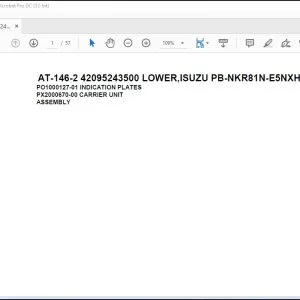 Tadano Crane AT-146-2 42095243500 LOWER,ISUZU PB-NKR81N-E5NXHY Spare Parts Manual - PDF DOWNLOAD
