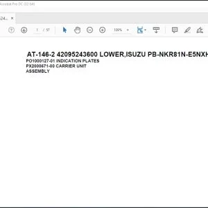 Tadano Crane AT-146-2 42095243600 LOWER ISUZU PB-NKR81N-E5NXHY Spare Parts Manual - PDF DOWNLOAD