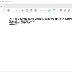 Tadano Crane AT-146-2 42095243700 LOWER ISUZU PB-NKR81N-E5NXHY Spare Parts Manual - PDF DOWNLOAD