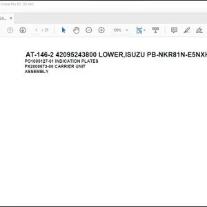 Tadano Crane AT-146-2 42095243800 LOWER ISUZU PB-NKR81N-E5NXHY Spare Parts Manual - PDF DOWNLOAD
