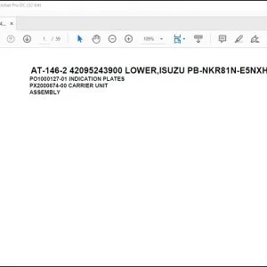 Tadano Crane AT-146-2 42095243900 LOWER,ISUZU PB-NKR81N-E5NXHY Spare Parts Manual - PDF DOWNLOAD
