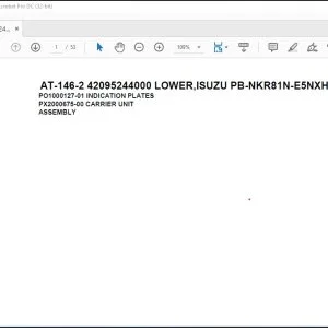 Tadano Crane AT-146-2 42095244000 LOWER,ISUZU PB-NKR81N-E5NXHY Spare Parts Manual - PDF DOWNLOAD