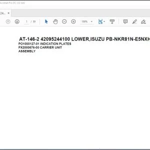 Tadano Crane AT-146-2 42095244100 LOWER,ISUZU PB-NKR81N-E5NXHY Spare Parts Manual - PDF DOWNLOAD