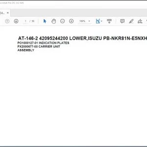 Tadano Crane AT-146-2 42095244200 LOWER,ISUZU PB-NKR81N-E5NXHY Spare Parts Manual - PDF DOWNLOAD