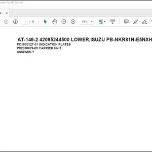 Tadano Crane AT-146-2 42095244500 LOWER,ISUZU PB-NKR81N-E5NXHY Spare Parts Manual - PDF DOWNLOAD