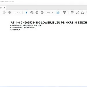 Tadano Crane AT-146-2 42095244600 LOWER ISUZU PB-NKR81N-E5NXHY Spare Parts Manual - PDF DOWNLOAD