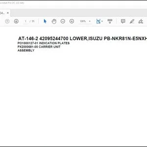 Tadano Crane AT-146-2 42095244700 LOWER,ISUZU PB-NKR81N-E5NXHY Spare Parts Manual - PDF DOWNLOAD