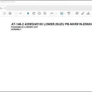 Tadano Crane AT-146-2 42095245100 LOWER,ISUZU PB-NKR81N-E5NXHY Spare Parts Manual - PDF DOWNLOAD